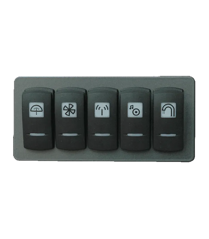 Wasserdichter Stromkreisverteiler mit 5 Schutzschaltern 10A