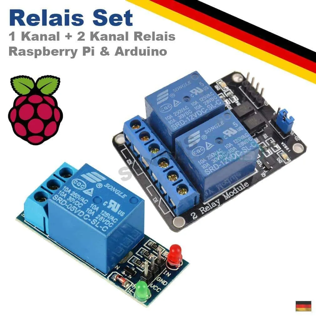 1 + 2 Kanal Relais | 5V Arduino Raspberry Pi Starter Set Kit Bundle – Bild 2