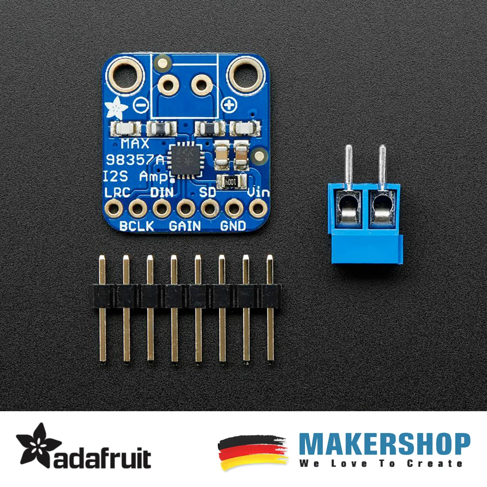Adafruit I2S MAX98357A 3W Class D Amplifier Breakout Audio Verstärker Raspberry Pi 3006