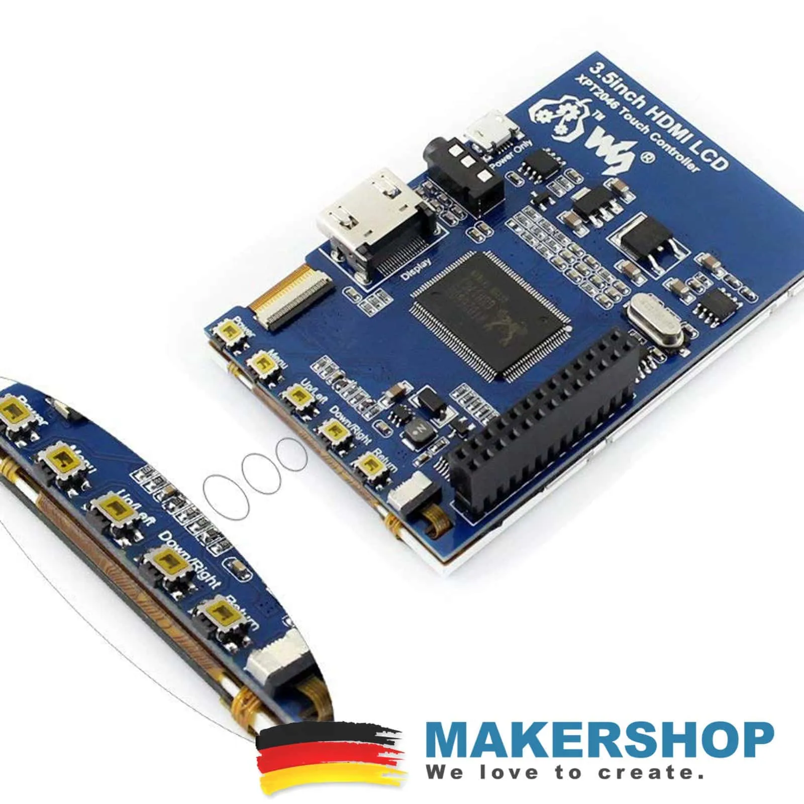 Waveshare 3,5inch 480×320 Raspberry Pi Resistive Touch HDMI LCD Display Erweiterung X – 12824 – Bild 3