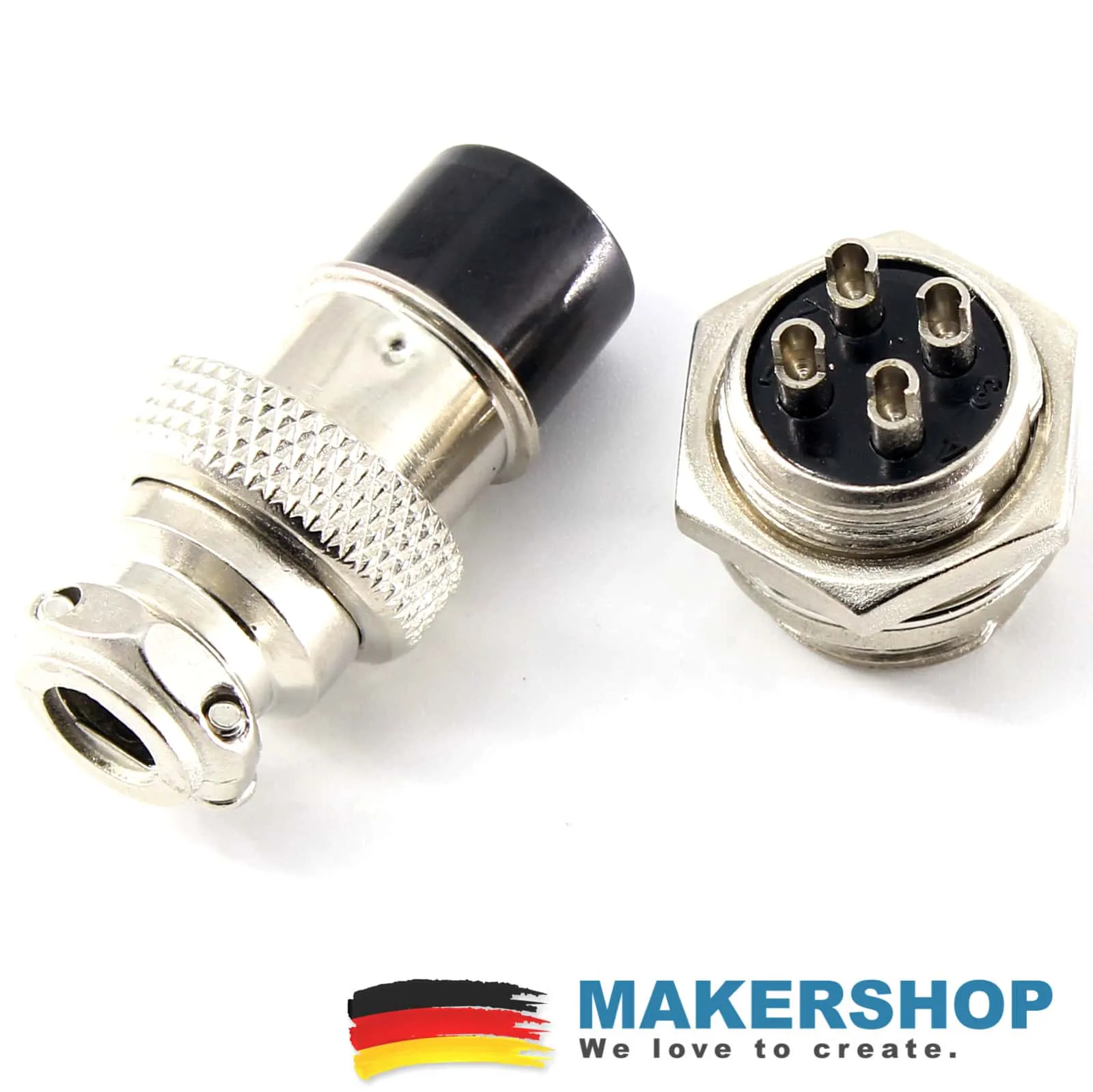 GX16 4-Pin 16mm Stecker Buchse Steckverbinder Anschlusstecker Female Male Sensor – Bild 2