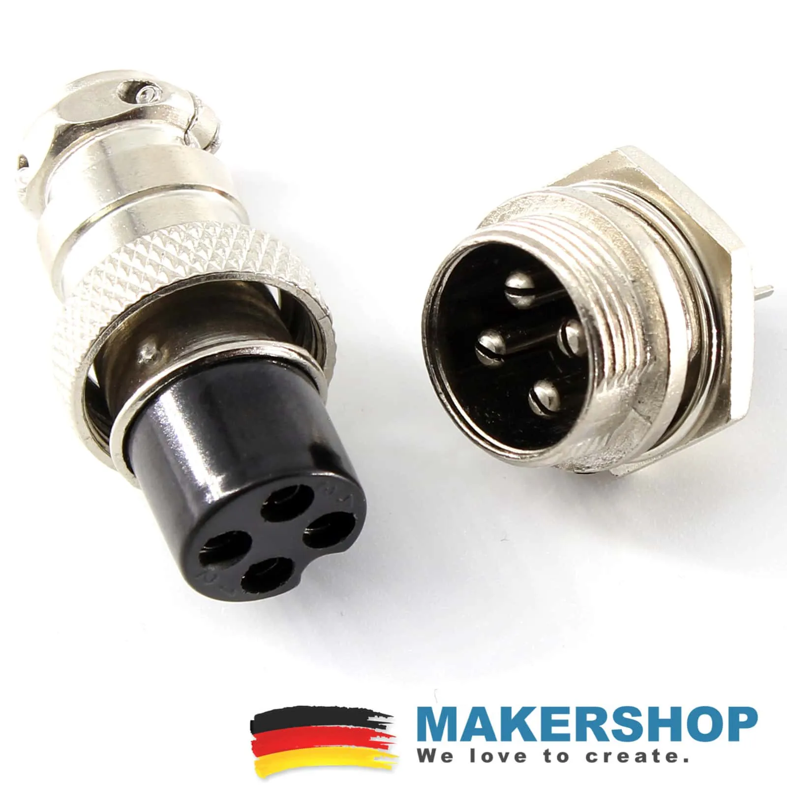 GX16 4-Pin 16mm Stecker Buchse Steckverbinder Anschlusstecker Female Male Sensor