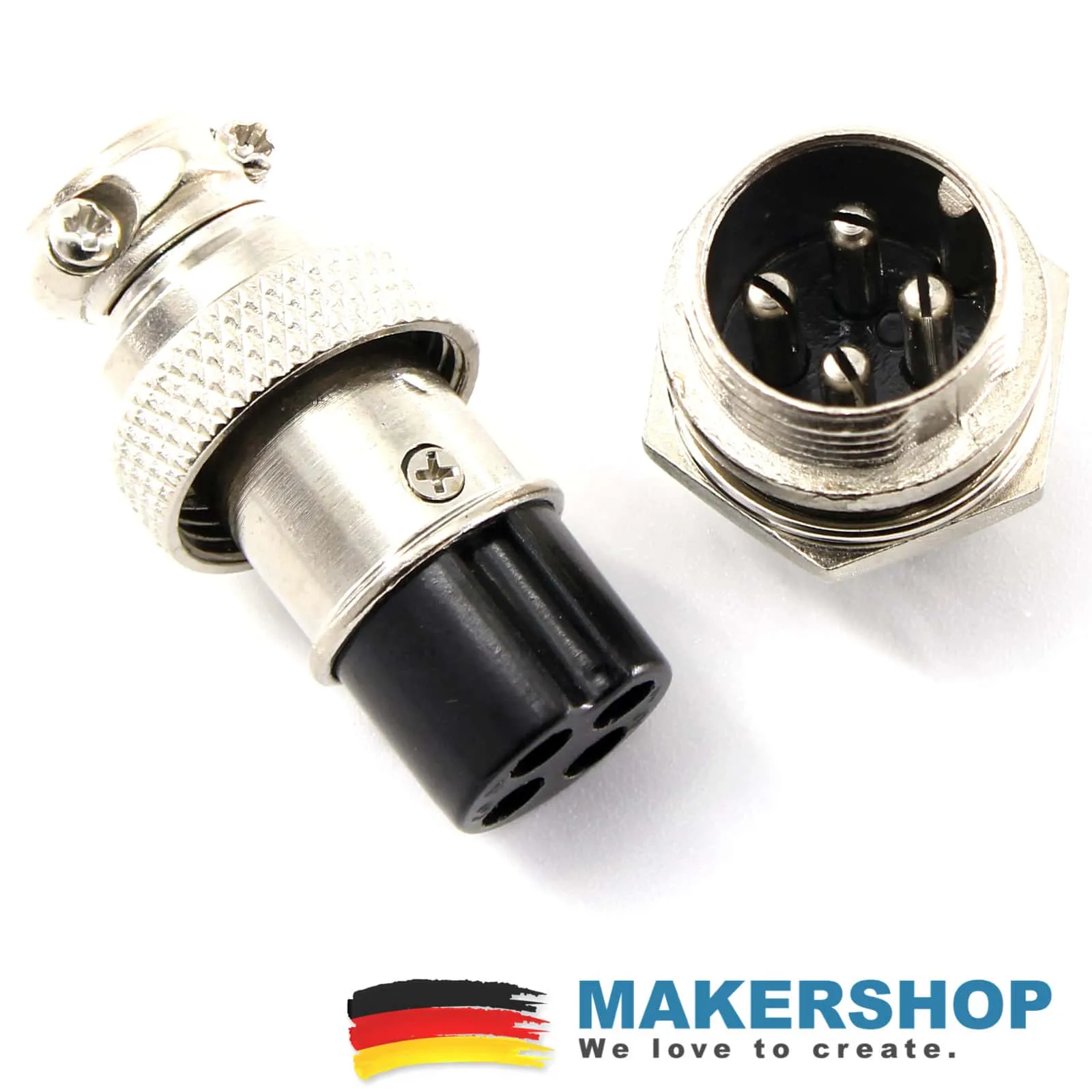 GX16 4-Pin 16mm Stecker Buchse Steckverbinder Anschlusstecker Female Male Sensor – Bild 4