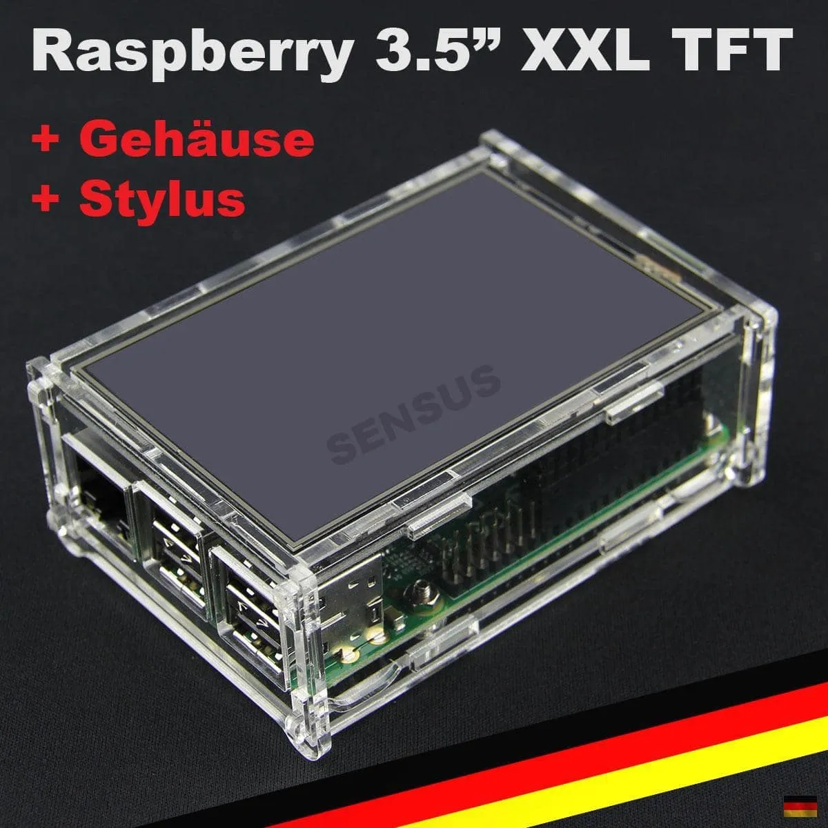 Raspberry Pi 2 3 XXL 3.5 Touch LCD TFT Display + Gehäuse + Stift | Screen Set Kit