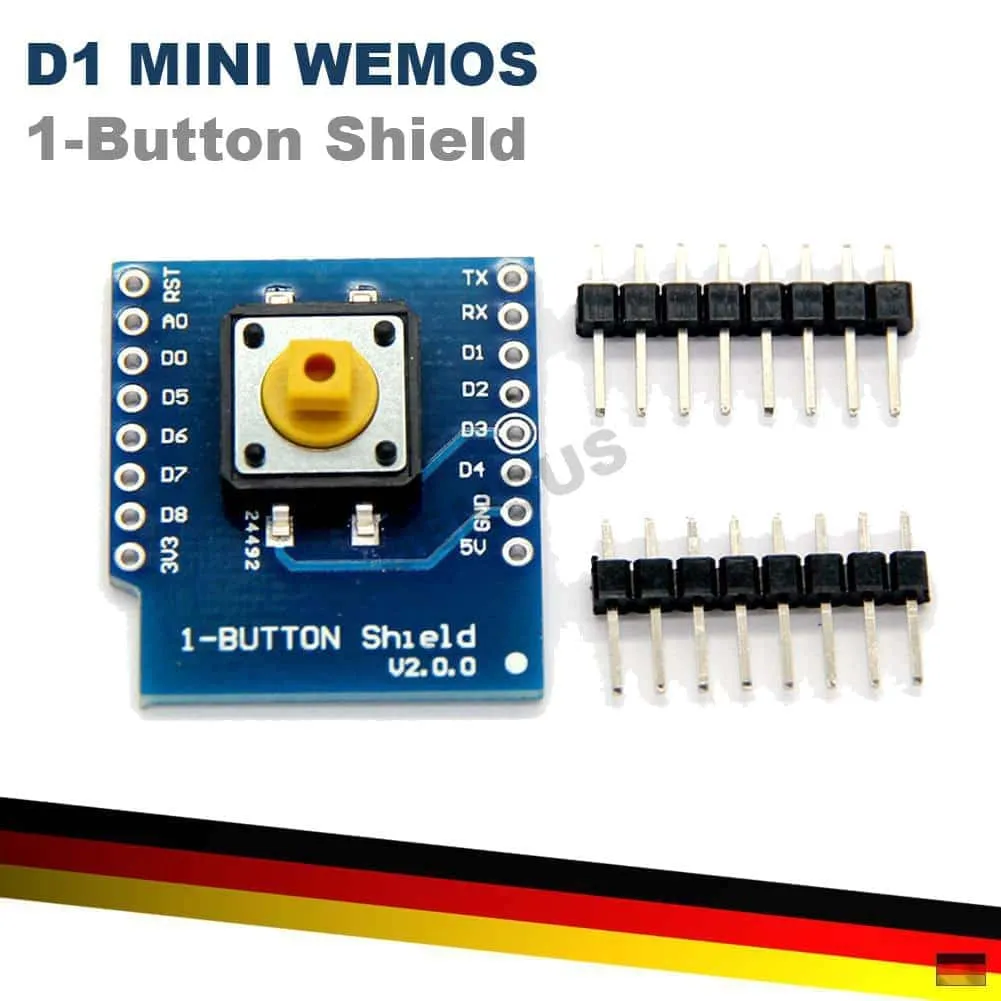Button Shield Knopf Taster Erweiterung Karte für Arduino Wemos D1 Mini – Bild 3