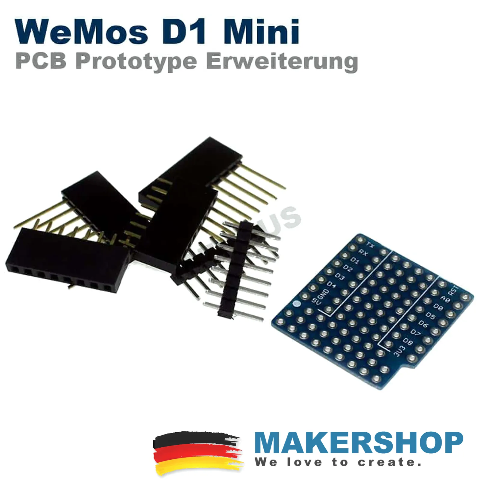 PCB Proto Board Prototype Base Shield Erweiterung für Wemos D1 Mini Breakout Karte