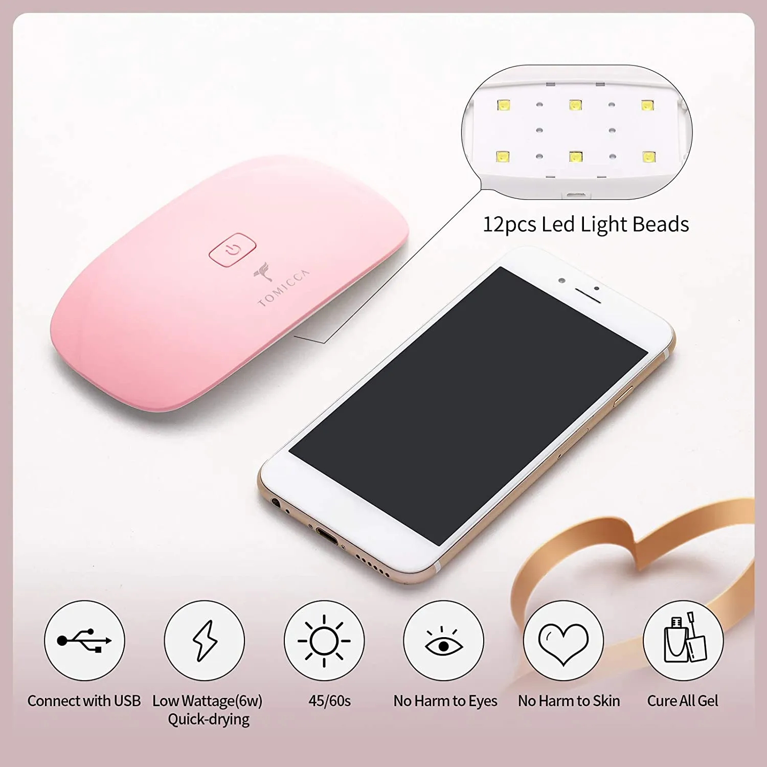 TOMICCA LED Nagellampe Starterset, 6ml 18 Farben UV Nagellack – Bild 5