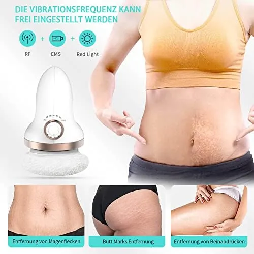 Cellulite massagegerät anti cellulite Handmassagegeräte-lymphdrainage gerät mit 3 waschbaren Pads-cellulite massagegerät elektrisch für Bauch/Bein/Arme – Bild 5