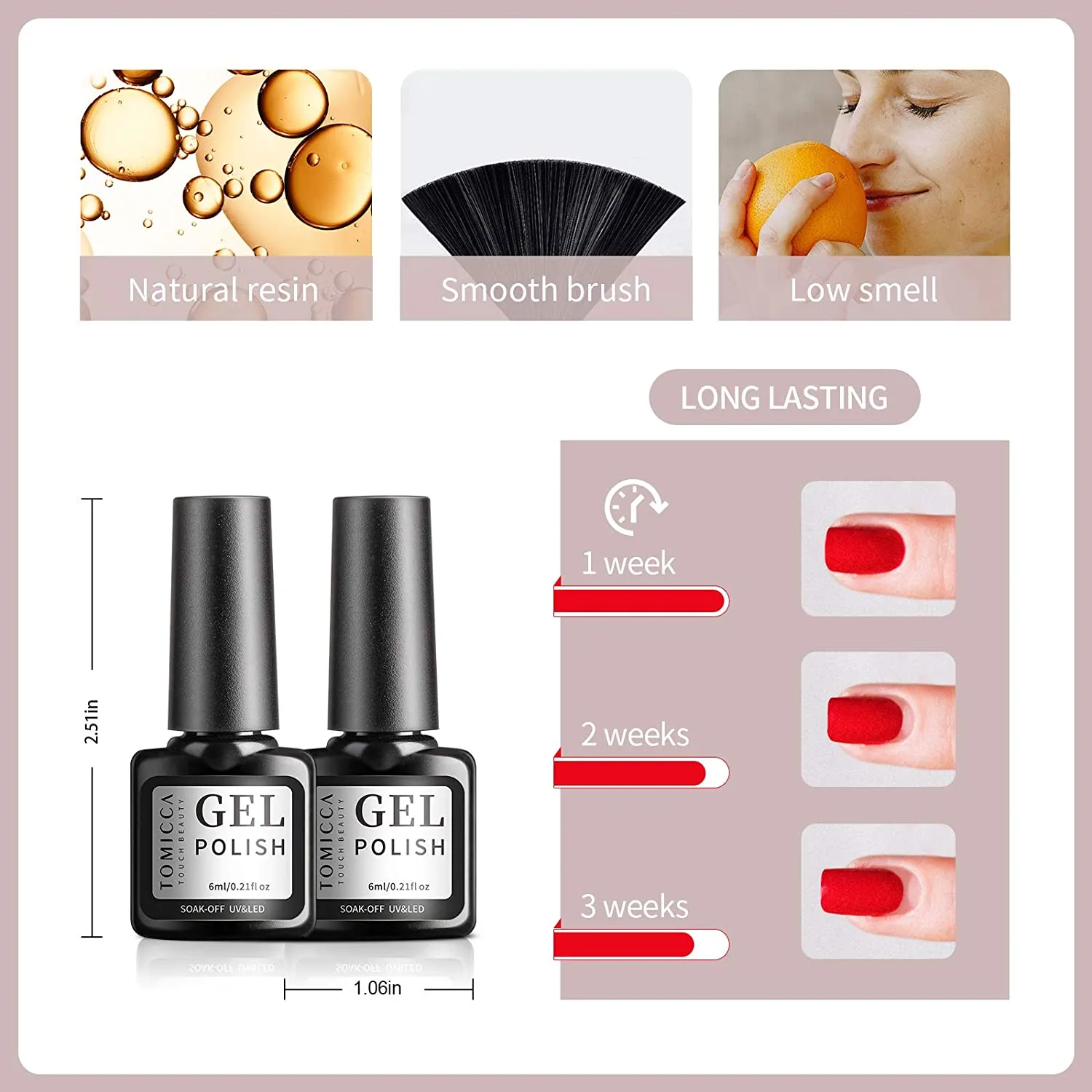 TOMICCA LED Nagellampe Starterset, 6ml 18 Farben UV Nagellack – Bild 8