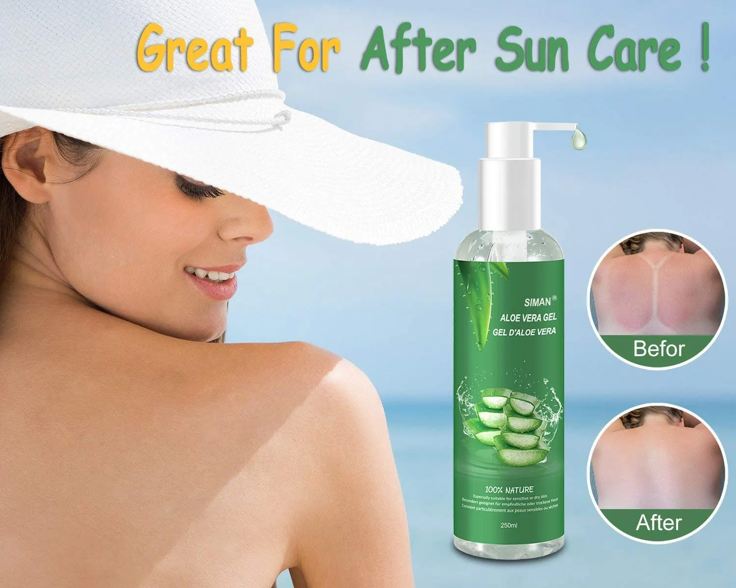 Aloe Vera Gel – 100% Bio für Gesicht, Haare und Körper – Bild 7